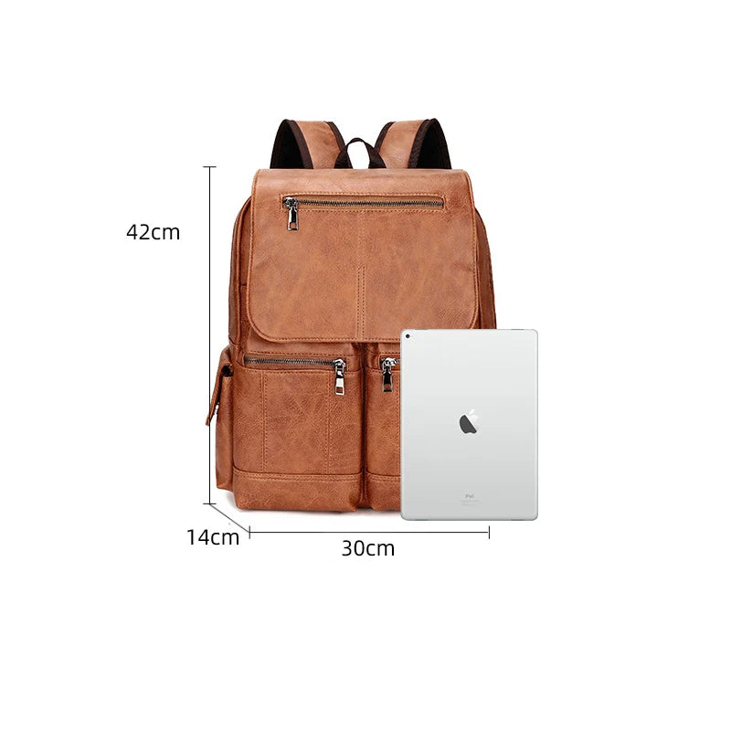Sac à dos multifonction en similicuir imperméable