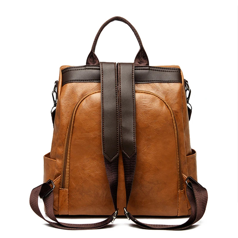 Sac à dos femme cuir PU anti-vol grande capacité