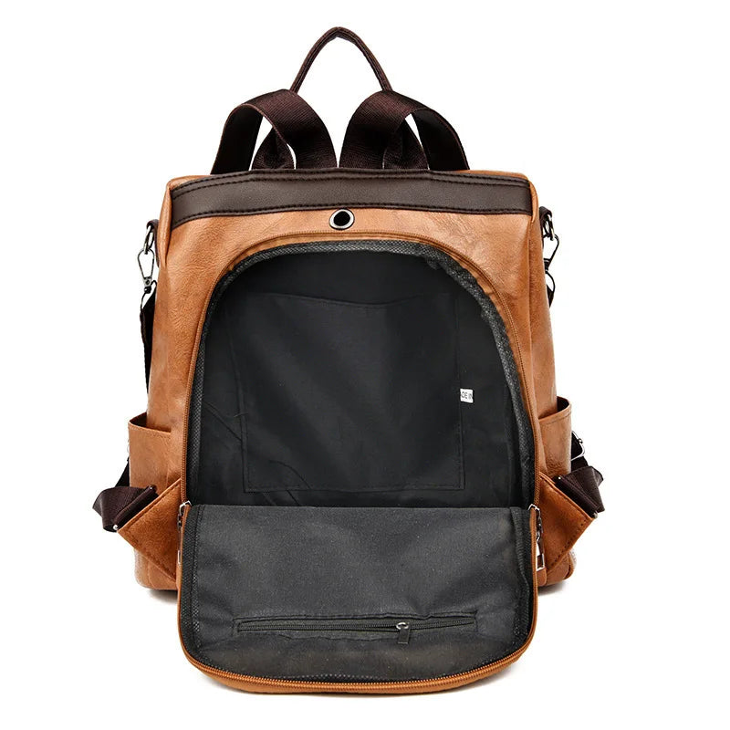Sac à dos femme cuir PU anti-vol grande capacité