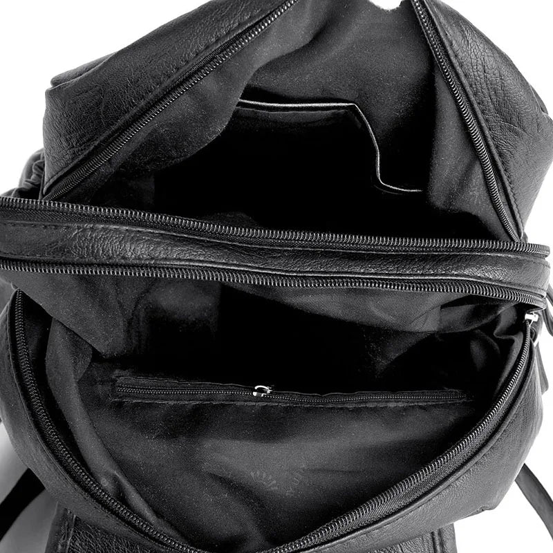 Sac à dos femme vintage en cuir véritable