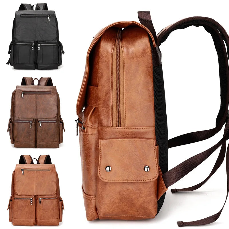 Sac à dos multifonction en similicuir imperméable