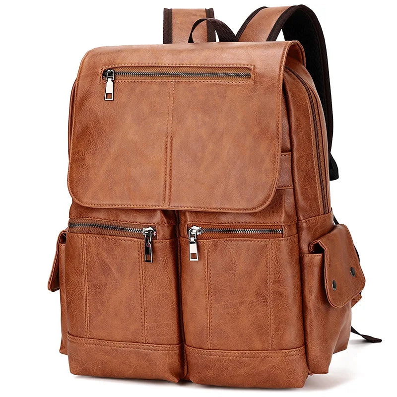 Sac à dos multifonction en similicuir imperméable