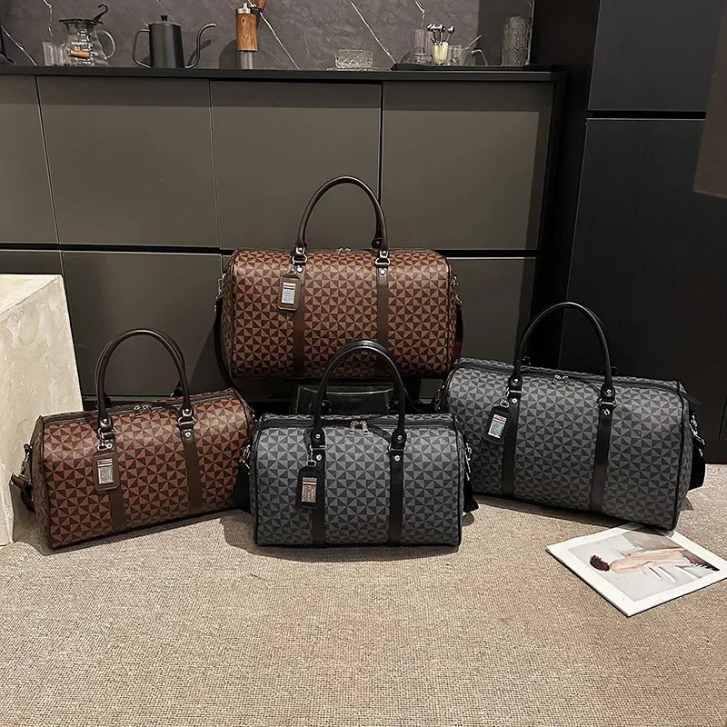 Sac de Voyage à Motifs – Cabas Élégant avec Bandoulière Amovible
