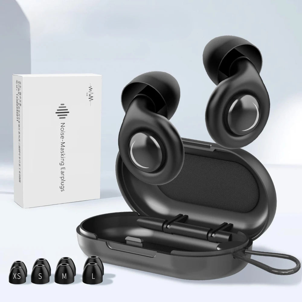 Bouchons d’oreilles antibruit en silicone réutilisables, coloris blanc