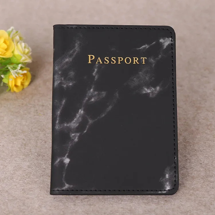 Porte-Passeport Marbre en Similicuir PU