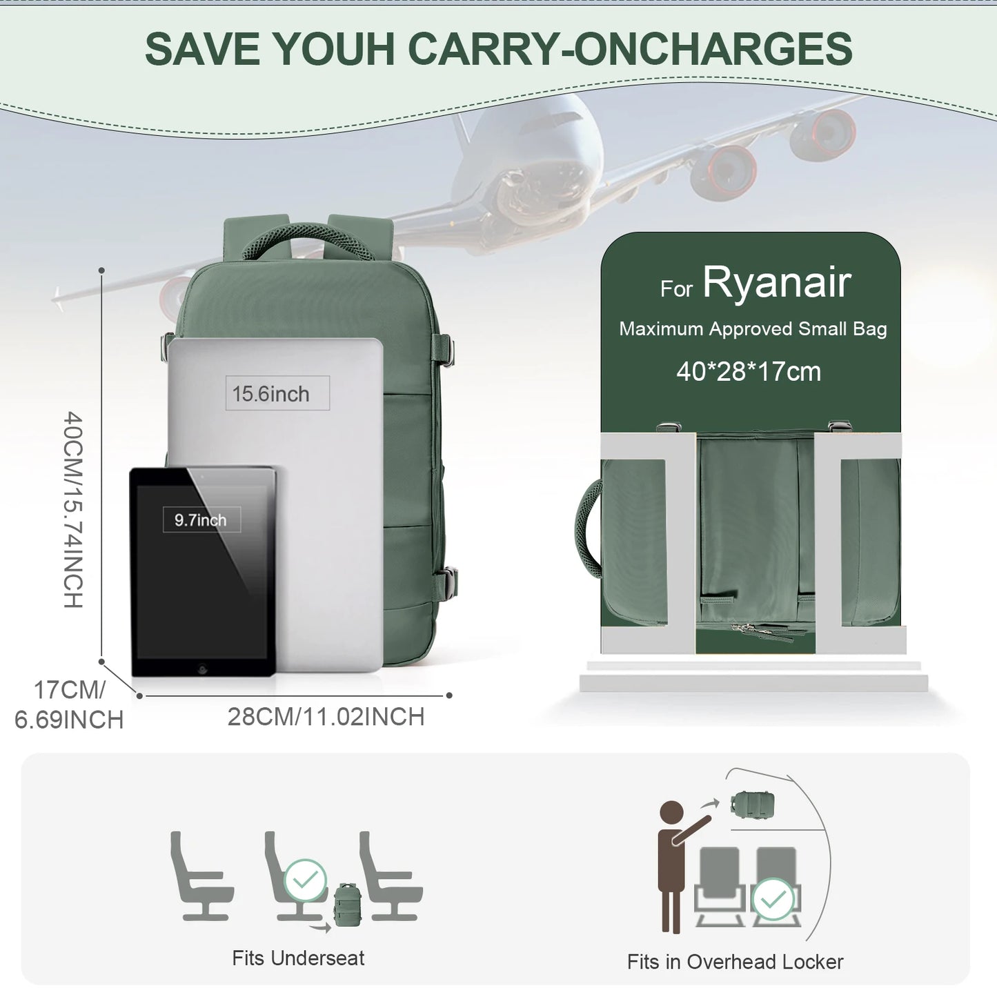 Sac à dos cabine 40x20x25 avec compartiment chaussures