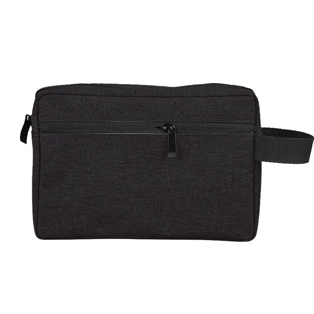 Trousse de Toilette Voyage Canvas 22 cm – Étanche & Poche Frontale