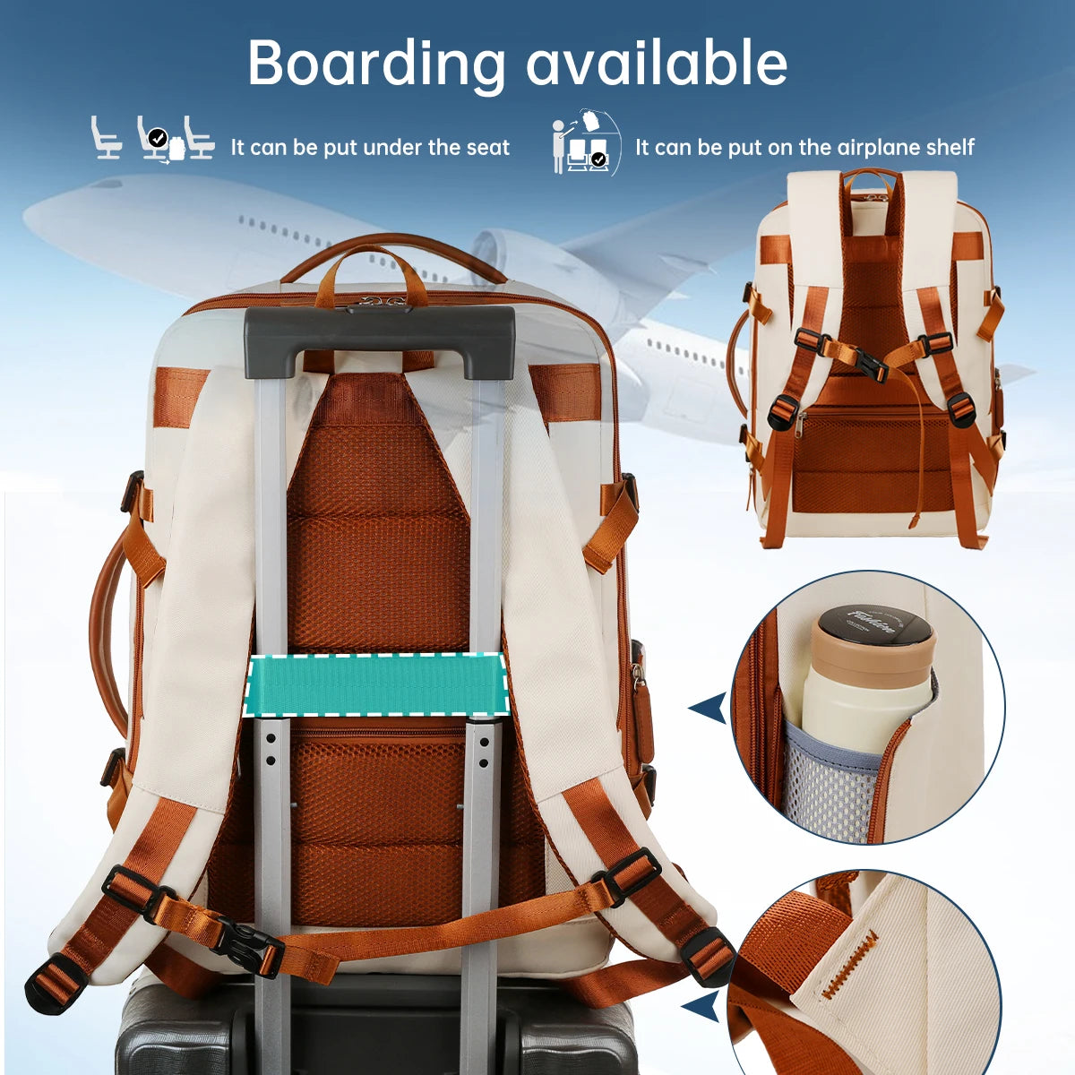 Sac à dos business élégant nylon imperméable avec port USB
