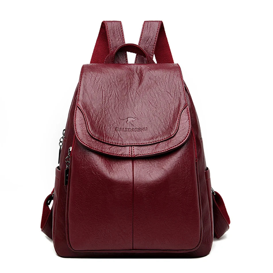 Sac à dos femme grande capacité en cuir PU