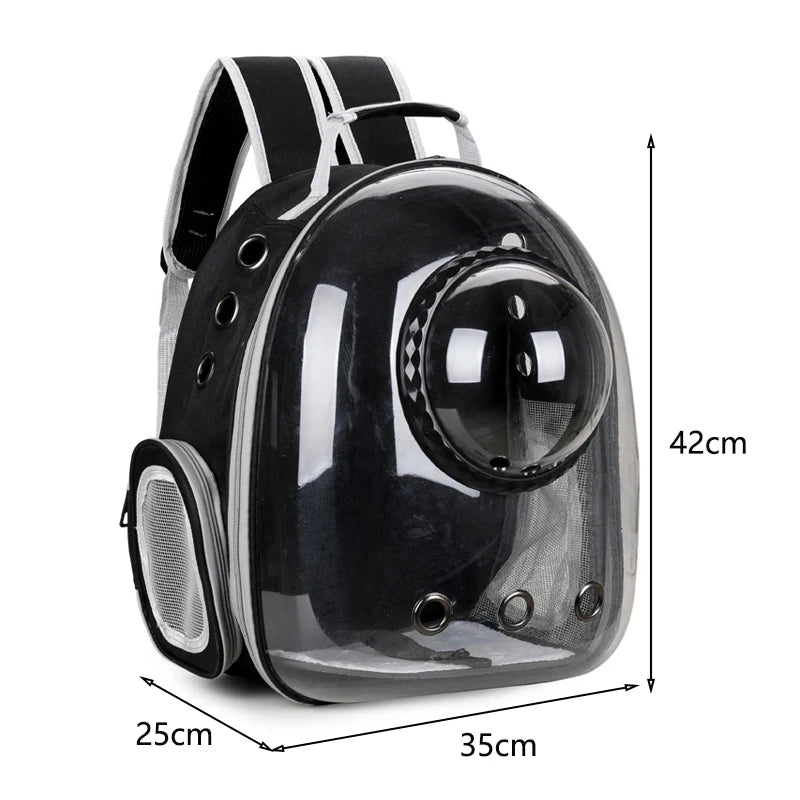 Sac à dos capsule transparent pour chats
