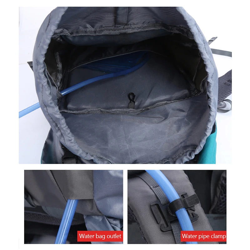 Sac de Randonnée 65L Étanche avec Système d’Hydratation