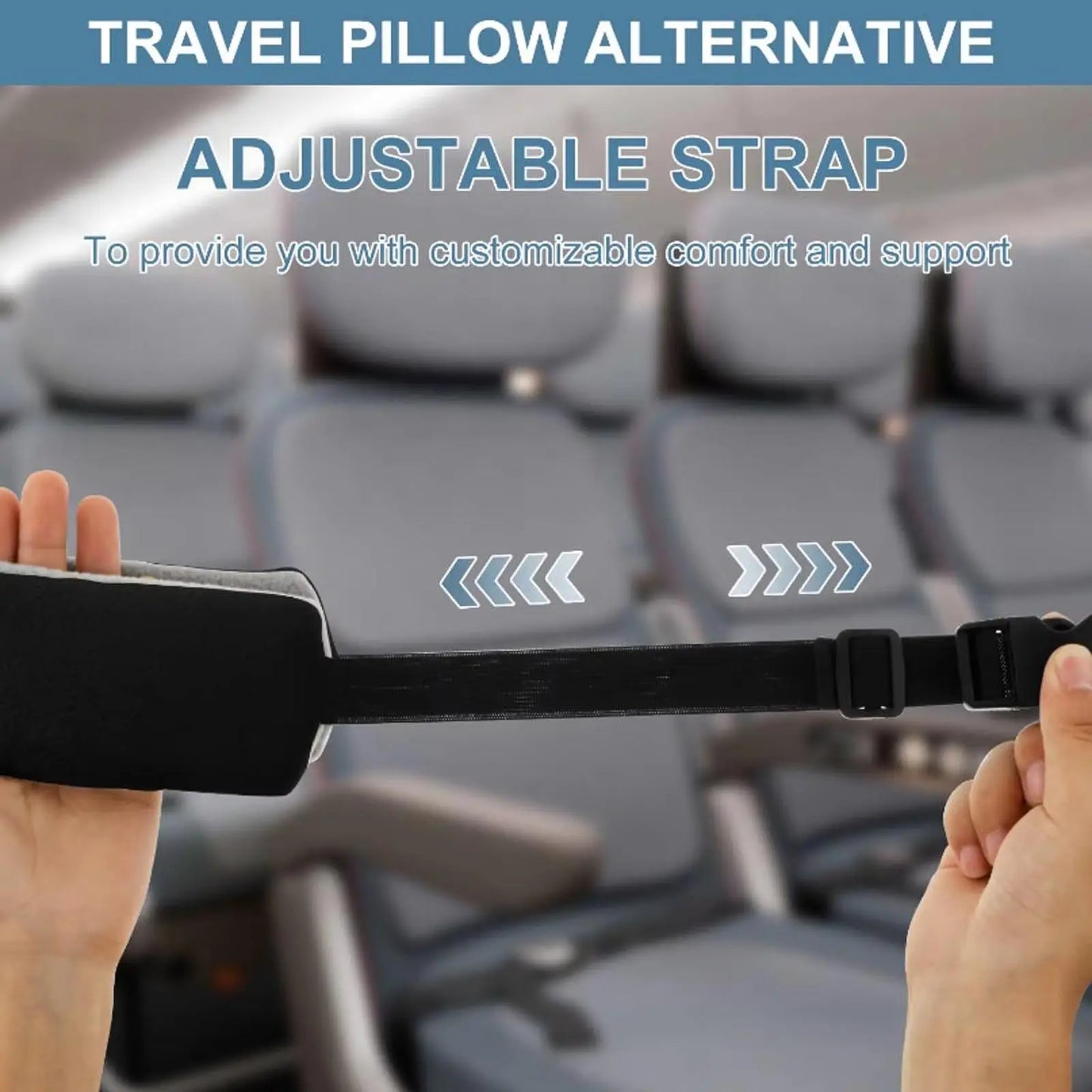 Appui-tête de voyage ajustable en flanelle alternative au coussin classique