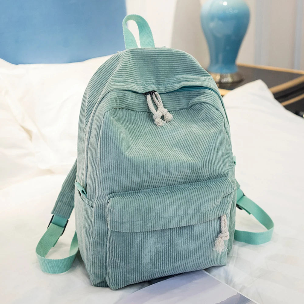 Sac à dos Harajuku en velours côtelé