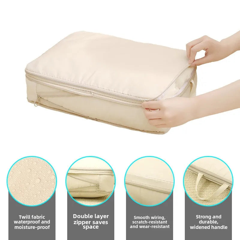 Set de 4 cubes de rangement compressibles en polyester imperméable pour valise
