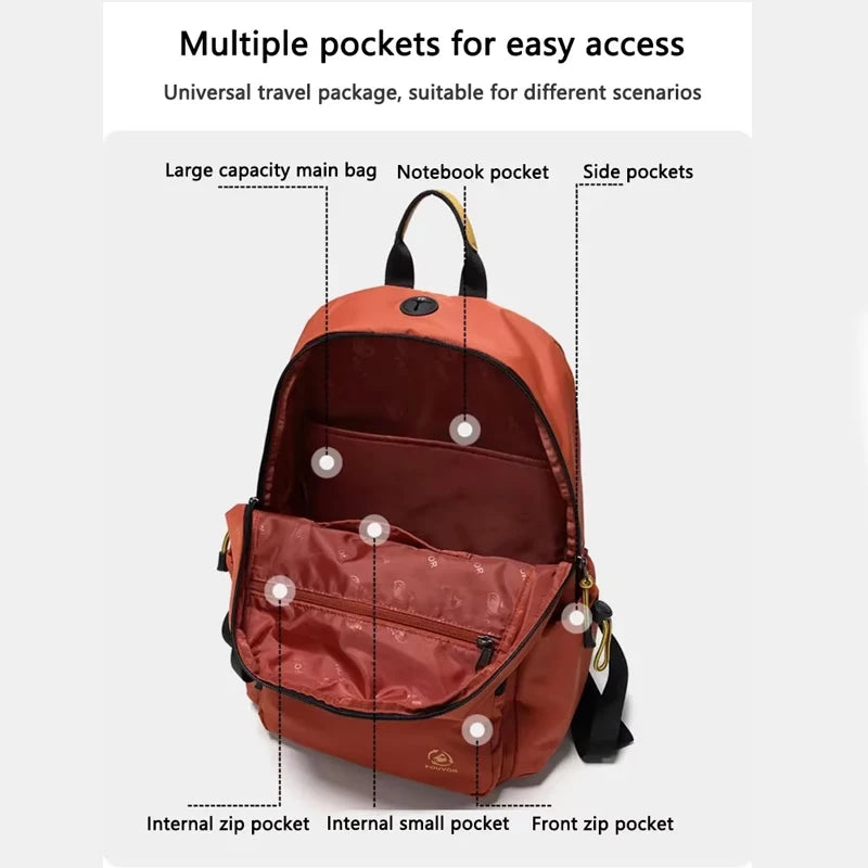 Sac à dos en nylon imperméable grande capacité
