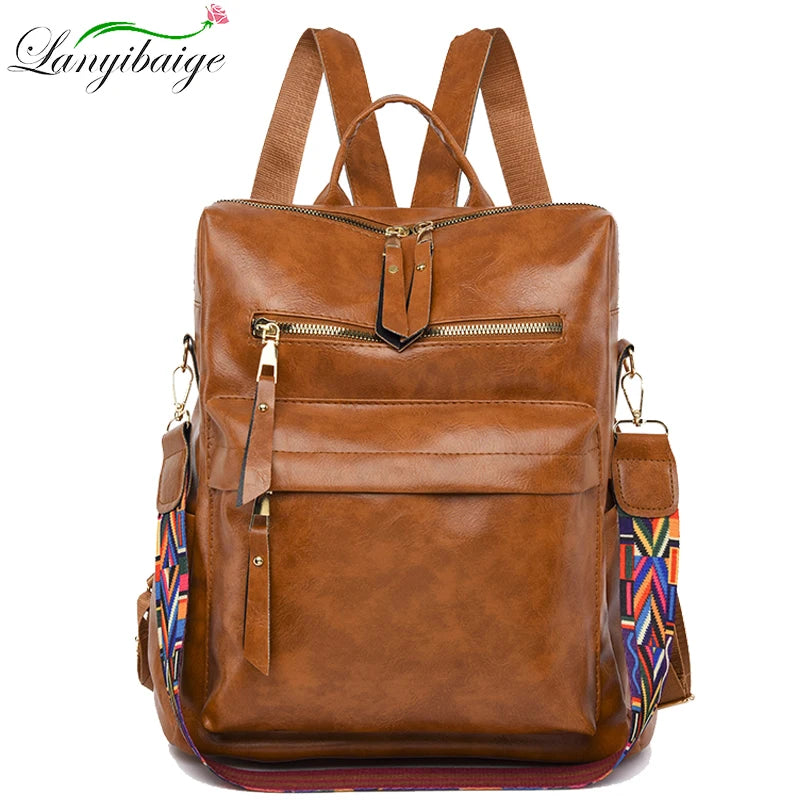 Sac à dos multifonction en cuir synthétique