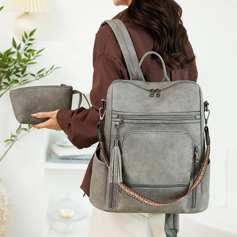 Sac à dos business rétro en cuir PU