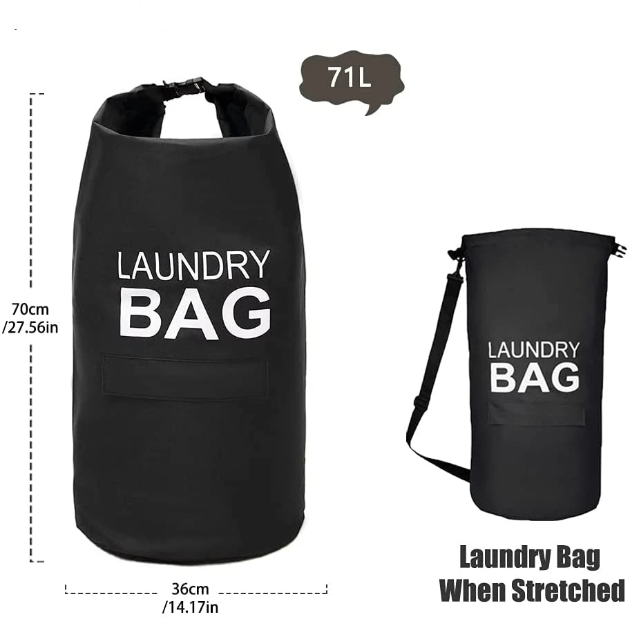 Sac à linge Oxford imperméable 71L avec bretelles réglables