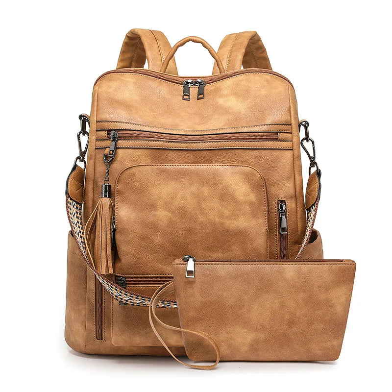 Sac à dos business rétro en cuir PU