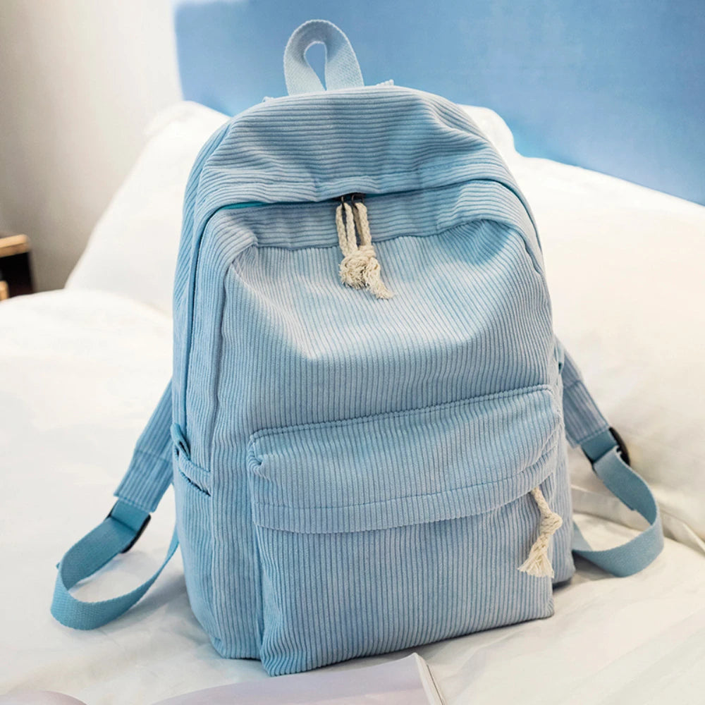Sac à dos Harajuku en velours côtelé