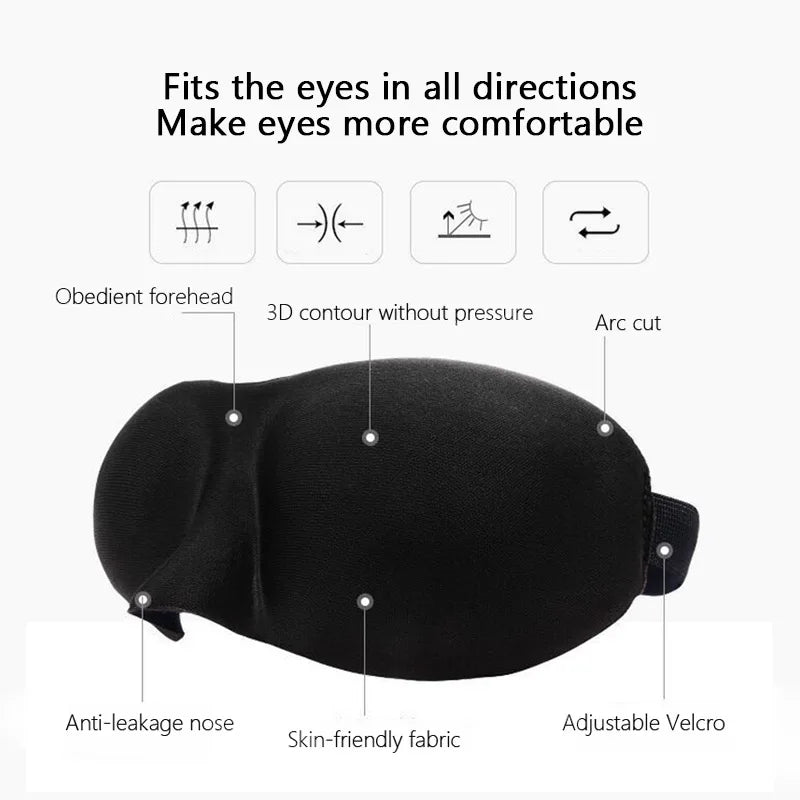 Masque de sommeil 3D contouré en tissu doux confort naturel