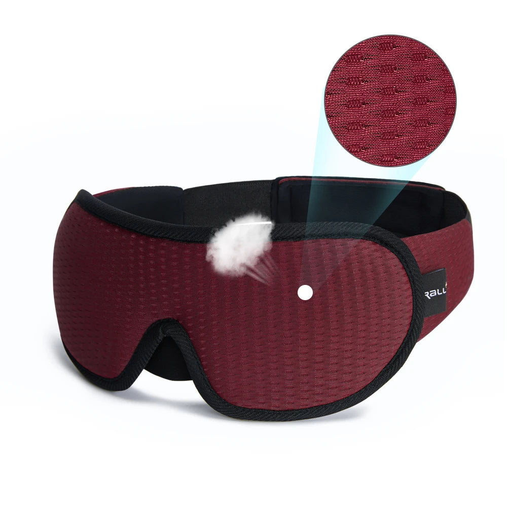 Masque de sommeil 3D en mousse mémoire confort total et blackout intégral