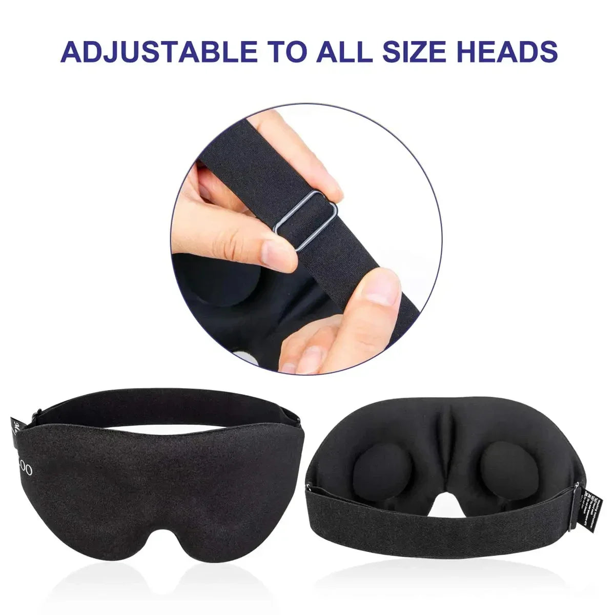 Masque de sommeil 3D ergonomique avec coussinets contourés