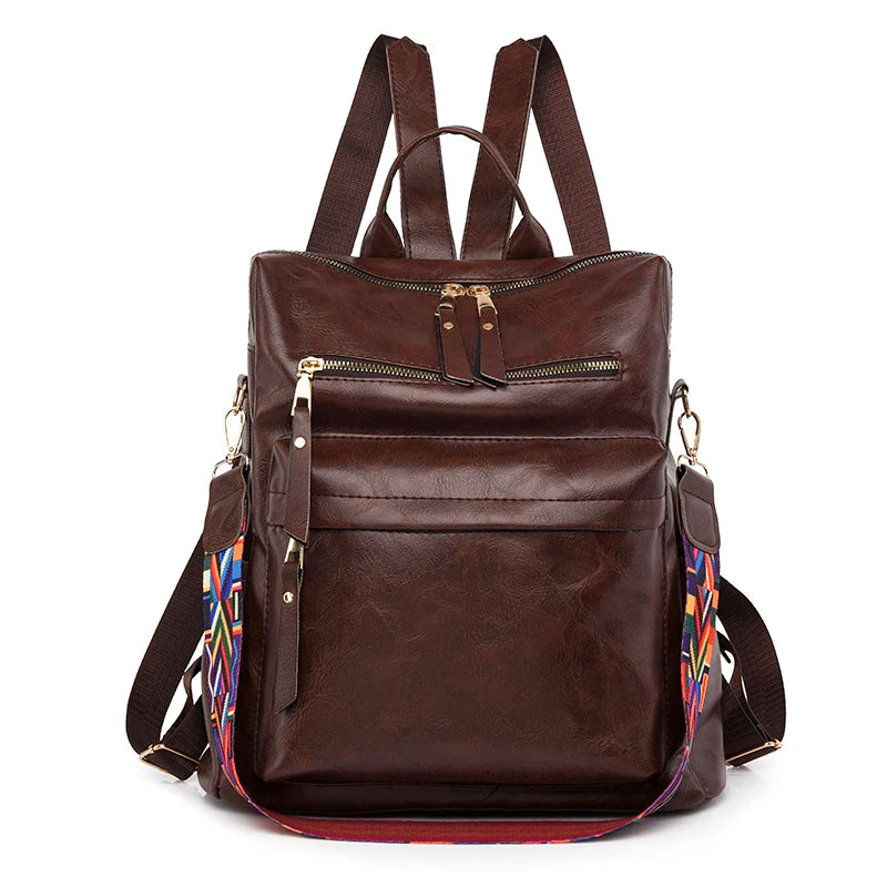 Sac à dos multifonction en cuir synthétique