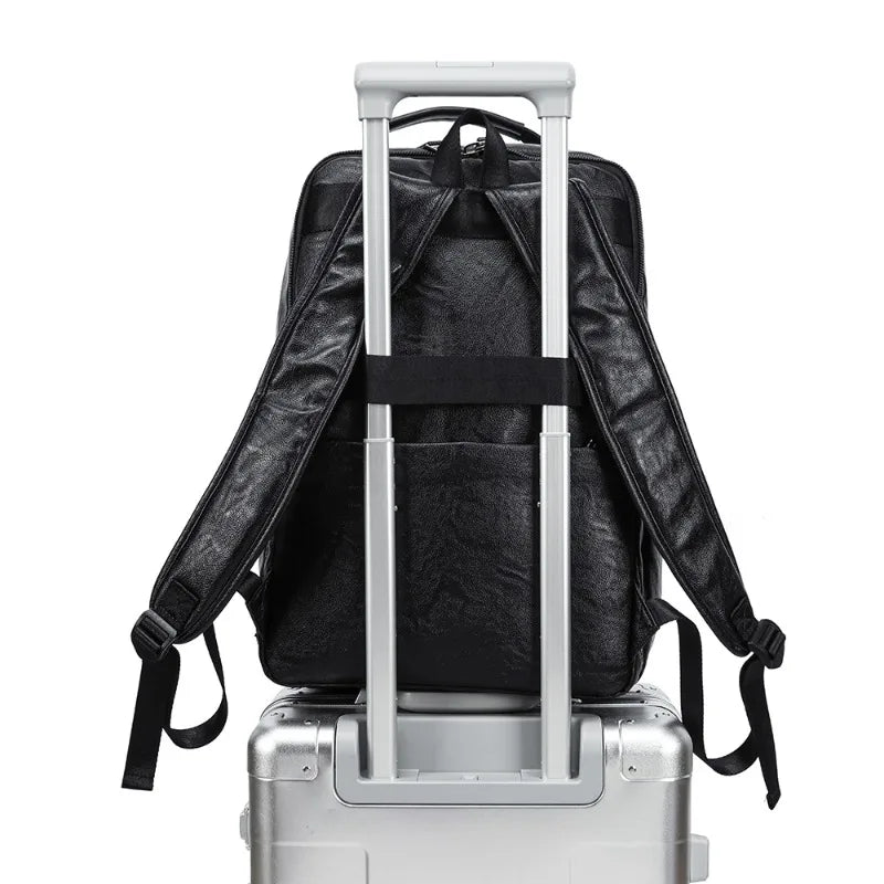 Sac à dos business en similicuir crocodile