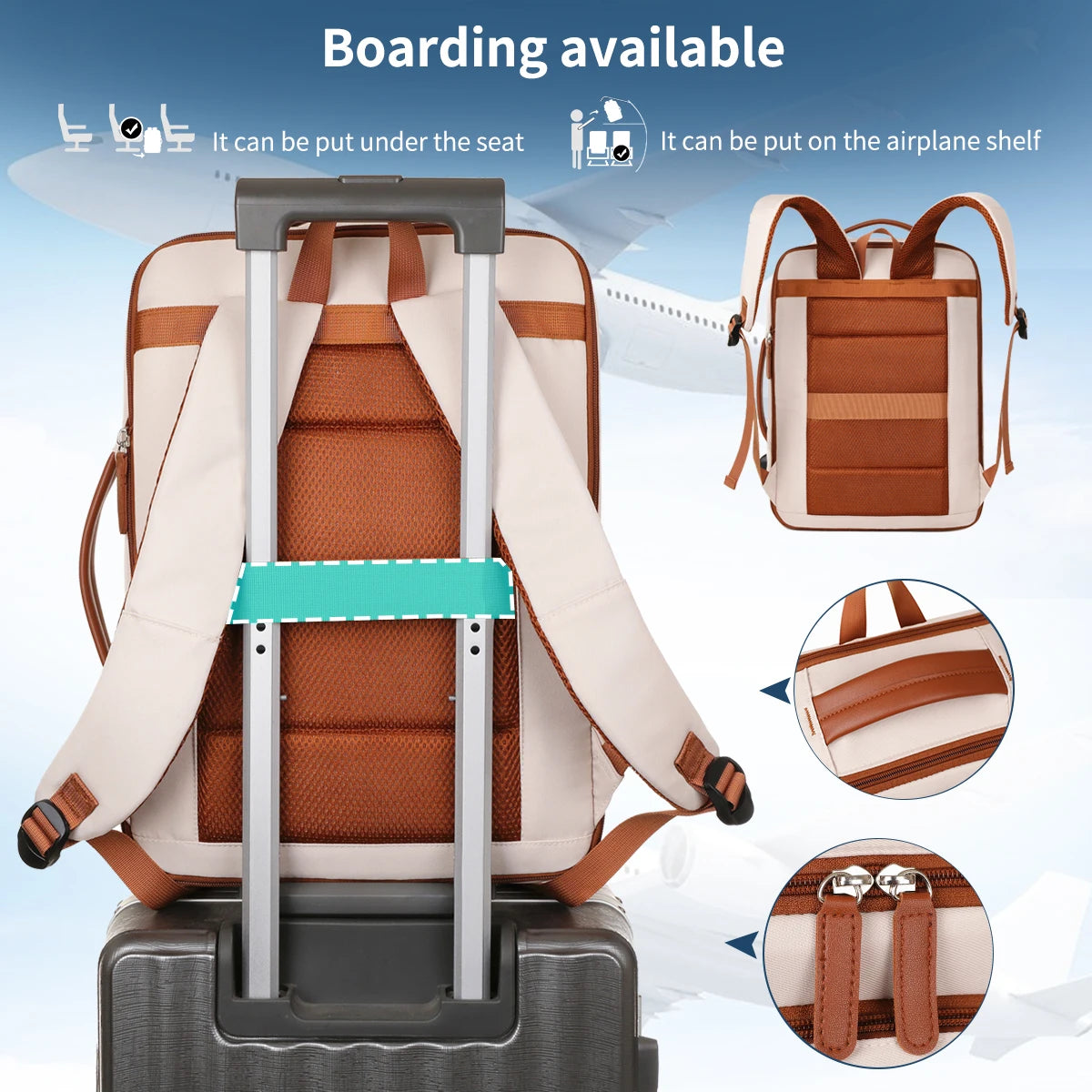 Sac à Dos Unisexe Extensible avec Port USB – Business & Voyages