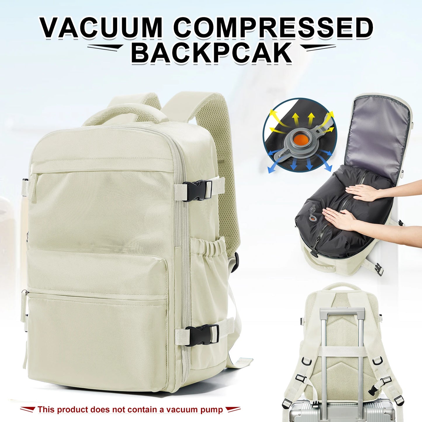 Sac Cabine 40x20x25 avec Compression sous Vide