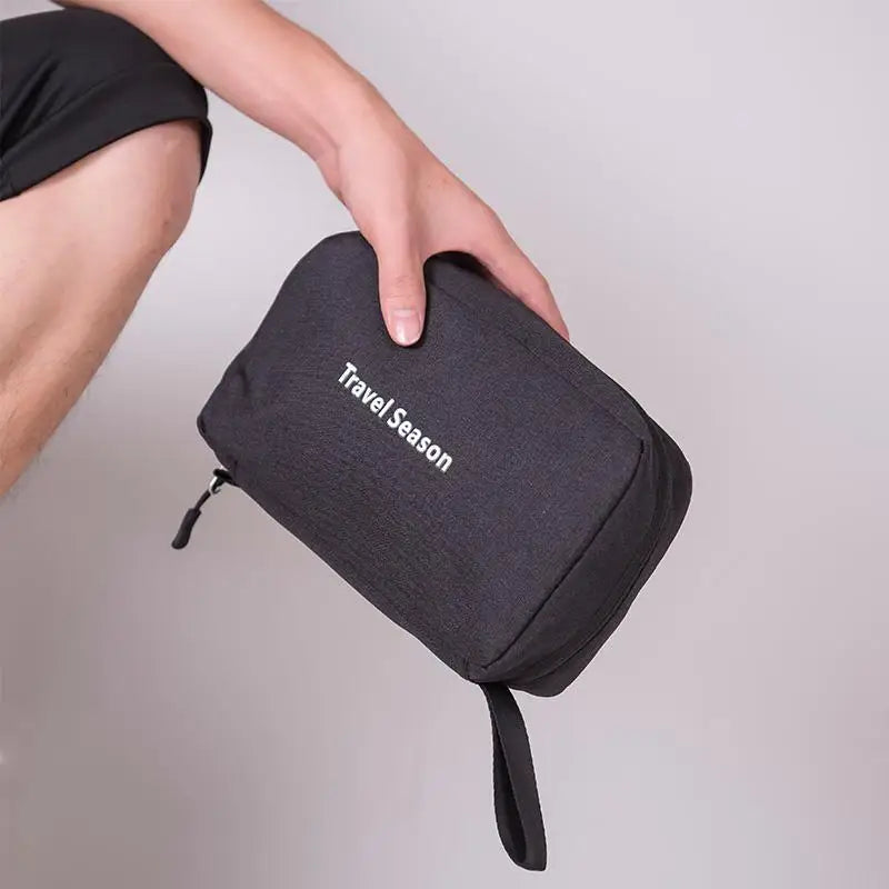 Trousse de toilette suspendue en nylon imperméable compacte