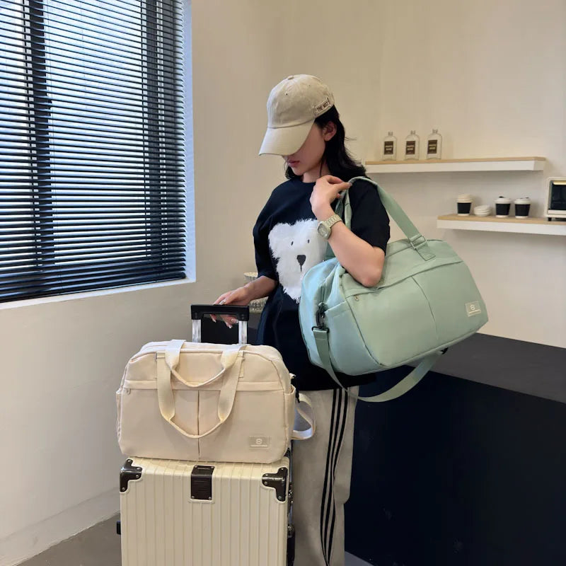 Sac de Voyage Femme Nylon Extensible Grande Capacité