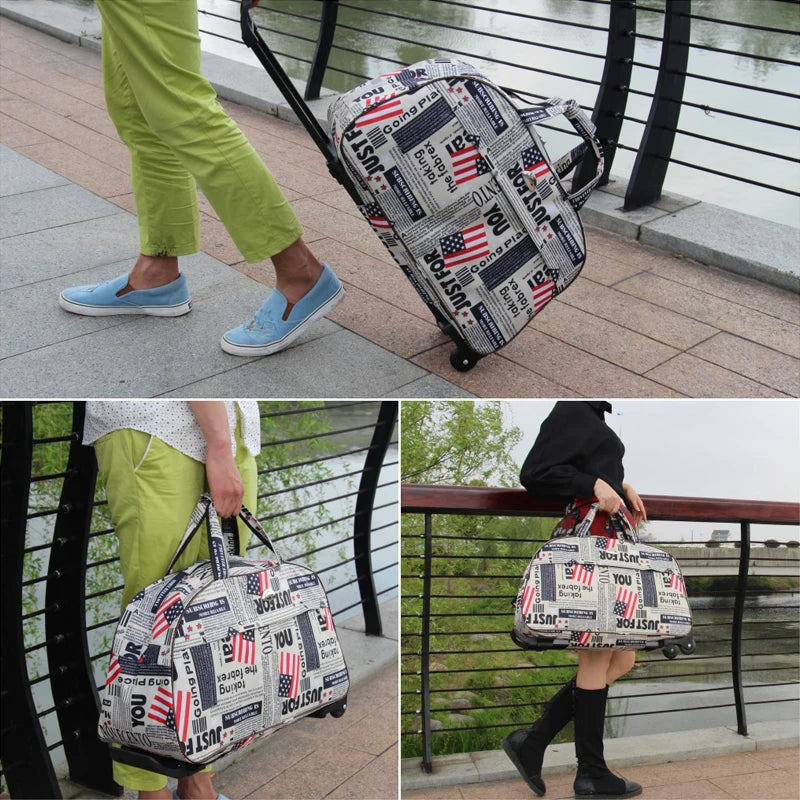 Valise Trolley 52 cm à roulettes – Sac de voyage unisexe