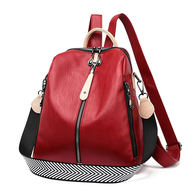 Sac à dos en cuir souple femme