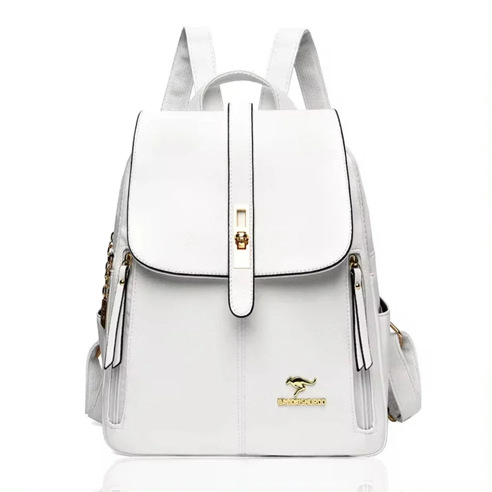 Sac à dos femme grande capacité en cuir microfibre