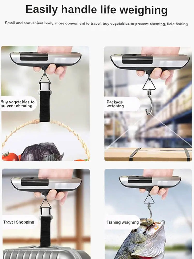 Pèse-Bagage Portable Inox 50 kg
