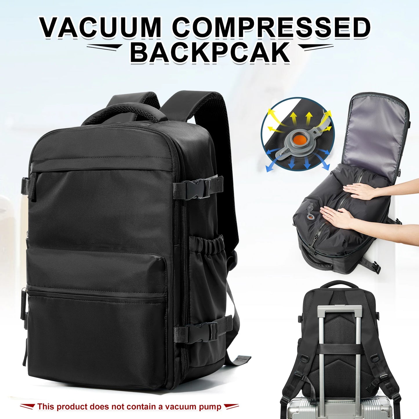 Sac Cabine 40x20x25 avec Compression sous Vide