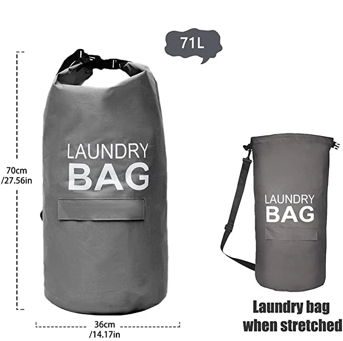Sac à linge Oxford imperméable 71L avec bretelles réglables