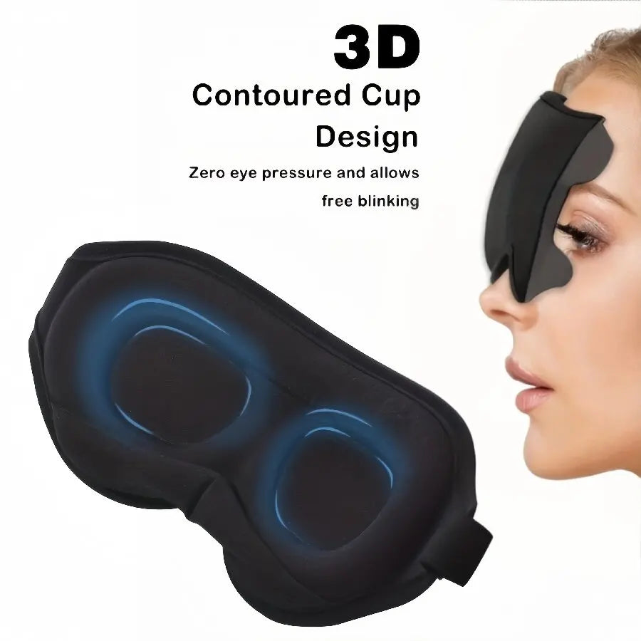 Masque de sommeil 3D ergonomique en mousse respirante