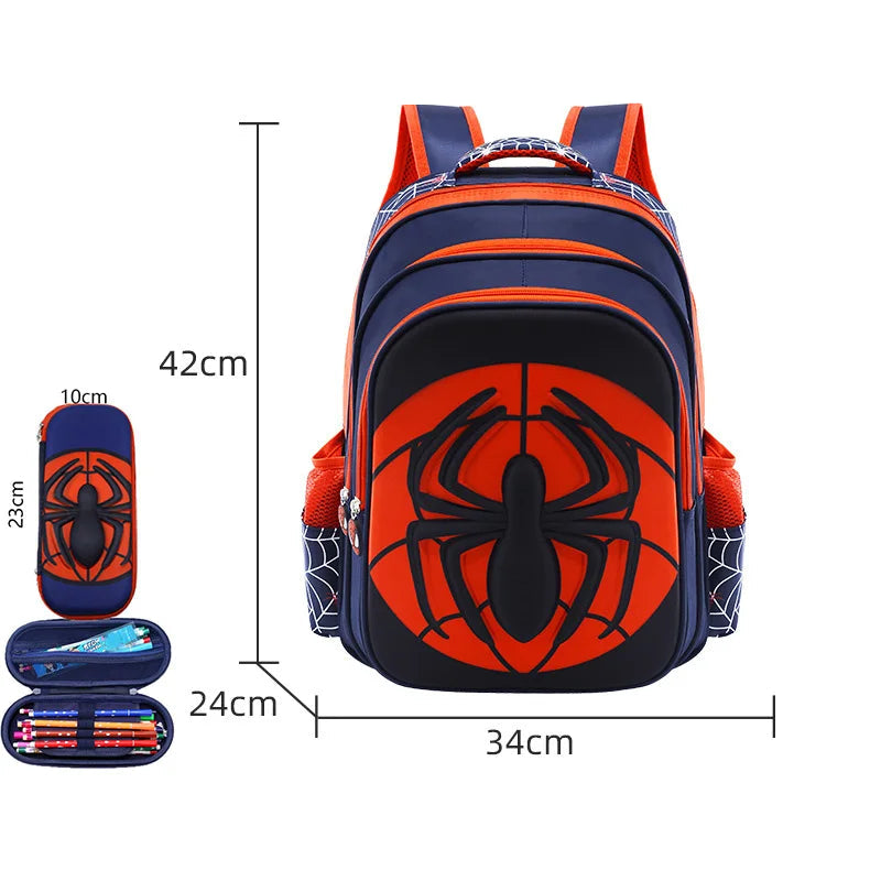 Sac à dos enfant Spider waterproof avec trousse assortie