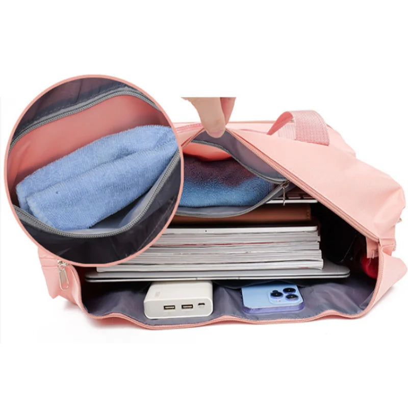 Sac de Voyage Femme Oxford Grande Capacité Extensible 42cm
