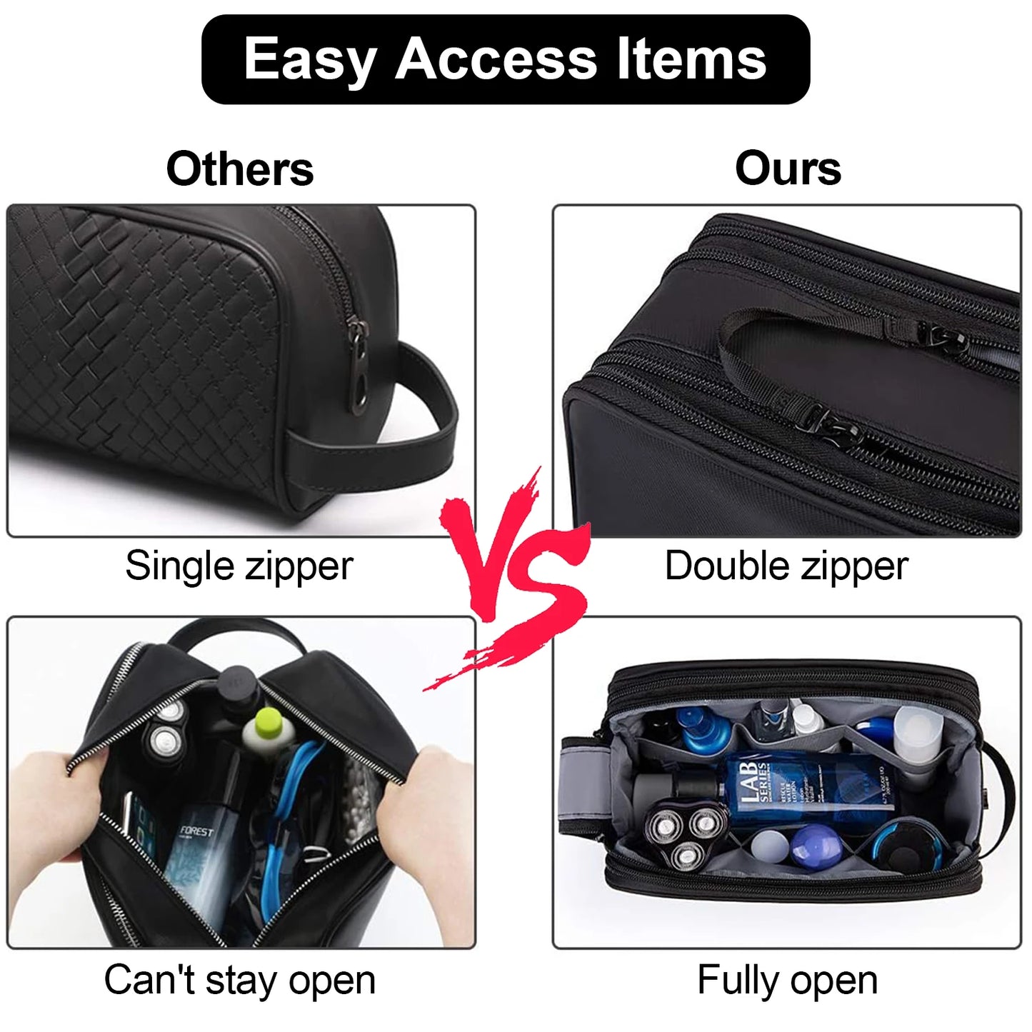 Trousse de toilette homme imperméable grande capacité