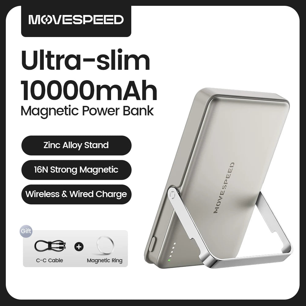 MOVESPEED S10 Slim Magnetic Power Bank 10000mAh