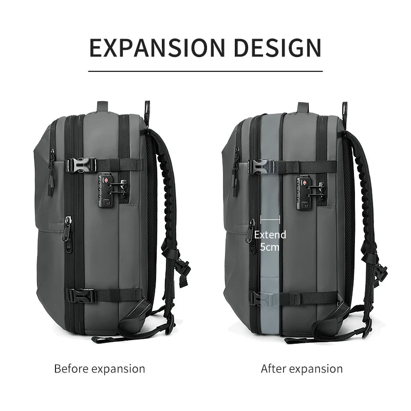 Sac à Dos de Voyage Compression XXL 17’’ – Oxford Imperméable