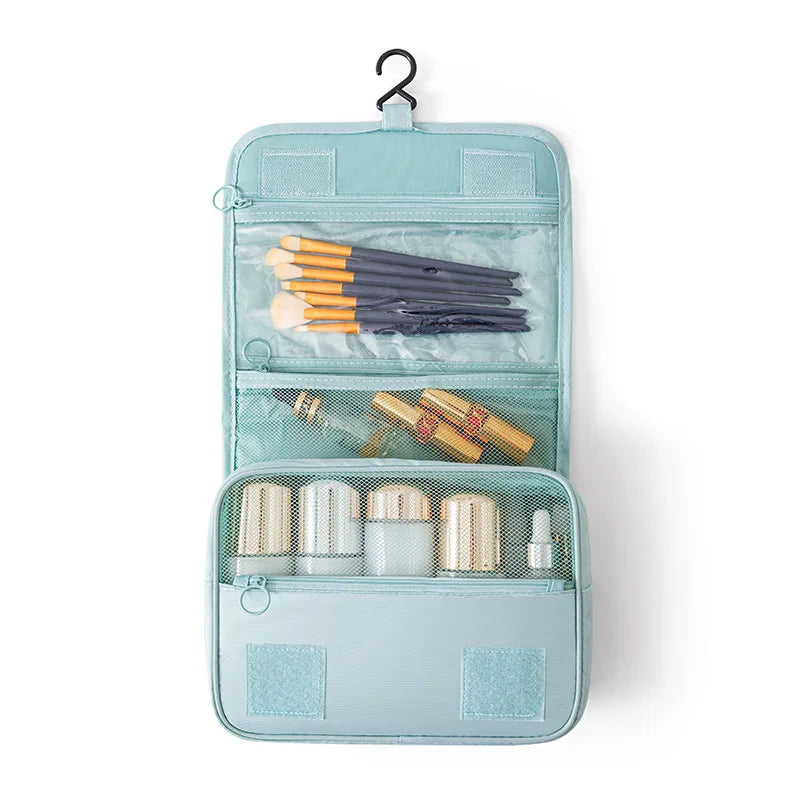 Trousse de toilette suspendue en Oxford avec compartiments multiples