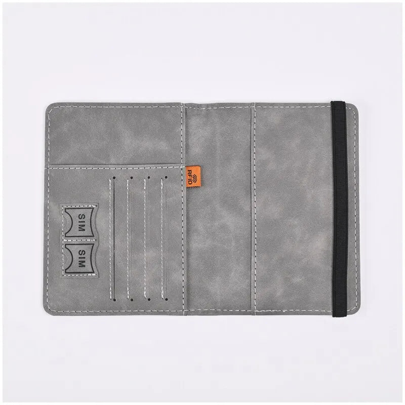 Porte-Passeport Homme en Cuir PU Élégant et Pratique