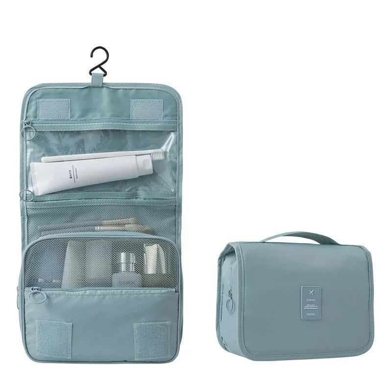 Trousse de Toilette Suspendue en Polyester Imperméable – Multi-compartiments Voyage & Salle de Bain