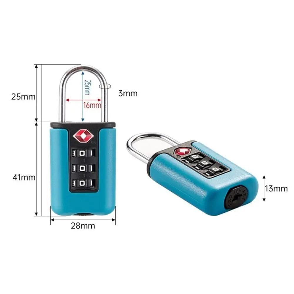 Cadenas TSA 3 Chiffres Coloré – Sécurité et Style pour Vos Voyages