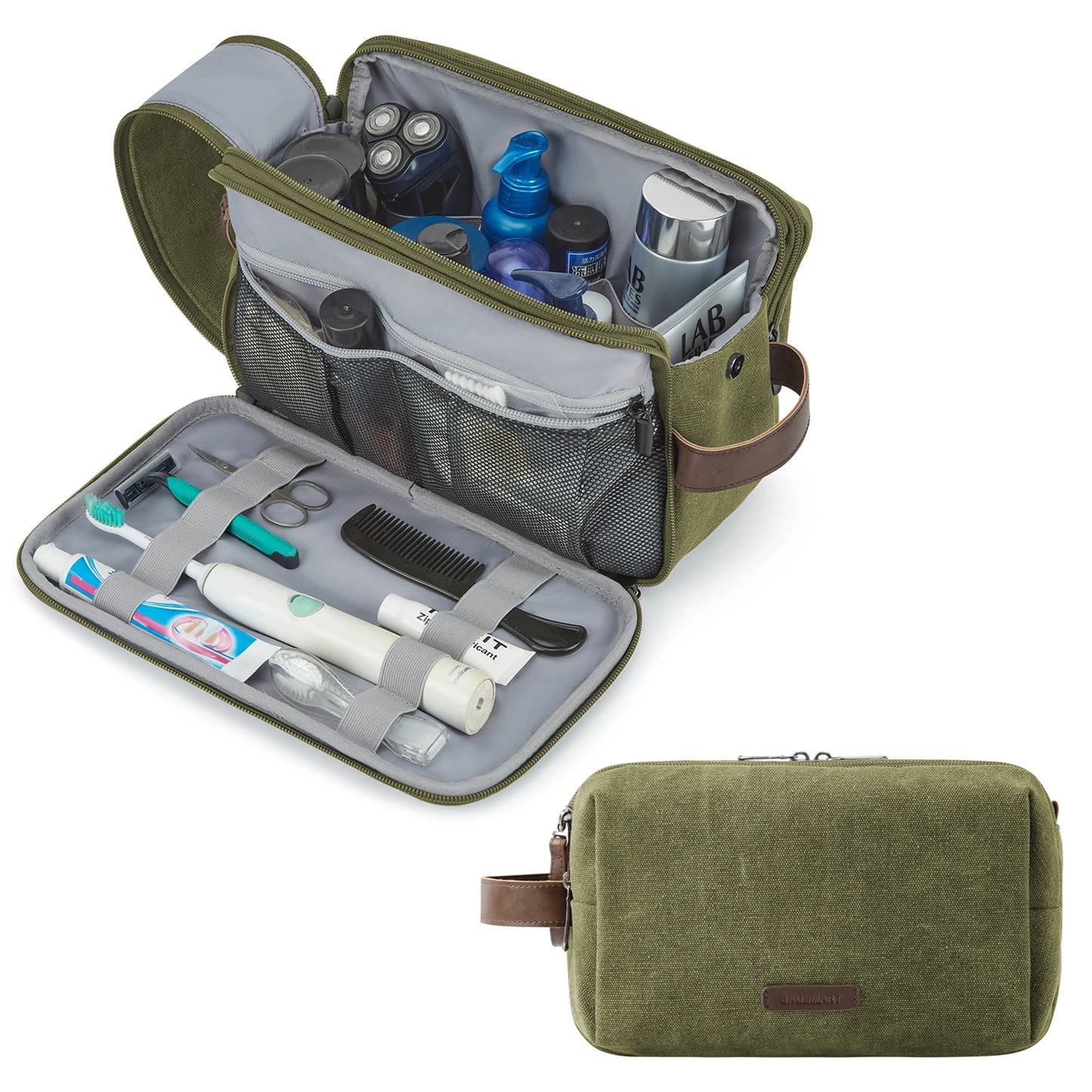 Trousse de toilette en polyester imperméable grande capacité